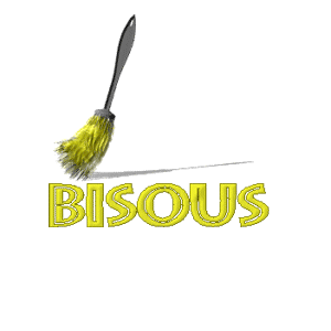 Gif animé bisous balais
